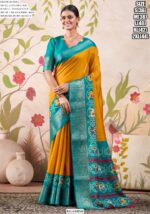 Graceful Tussar Chex Patola Printed Weaving Worked Sarees For The Upcoming Festivals