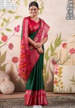 Graceful Tussar Chex Patola Printed Weaving Worked Sarees For The Upcoming Festivals