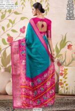Graceful Tussar Chex Patola Printed Weaving Worked Sarees For The Upcoming Festivals