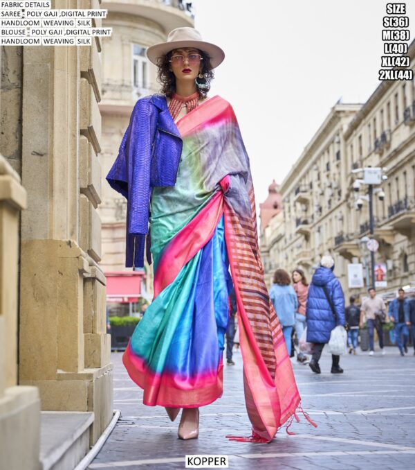 Presenting This New Poly Gaji Digital Printed Party Wear Saree Collection 2025