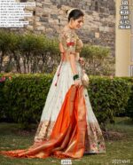 Wedding Wear Zari Weaving Work Jacquard Silk (Paithani) South-Indian Lehenga Choli