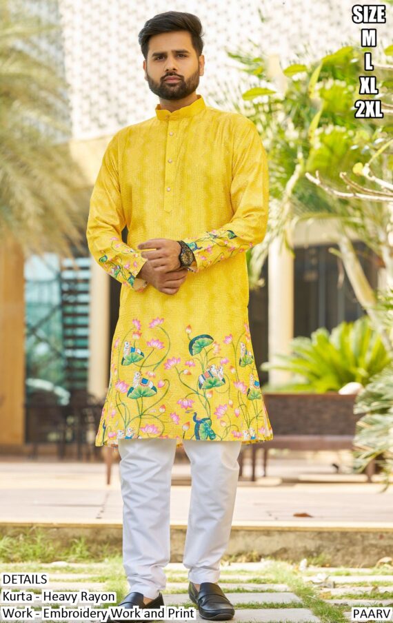 Functions And Party Wear Heavy Rayon Kurta Pajamas In Four Hit Designs