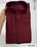 Presenting The Most Stylish Embroidered Premium Rayon Kurta With Pajama For Men