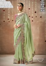 Make A Graceful Bridal Statement With This Tissue Dola Silk Saree With Designer Blouse