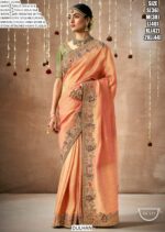 Make A Graceful Bridal Statement With This Tissue Dola Silk Saree With Designer Blouse