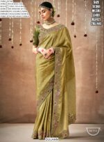 Make A Graceful Bridal Statement With This Tissue Dola Silk Saree With Designer Blouse