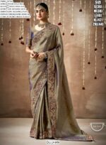 Make A Graceful Bridal Statement With This Tissue Dola Silk Saree With Designer Blouse