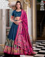Aesthetic Semi-Stitched Tussar Silk Foil Printed Lehenga Choli For Weddings