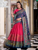 Aesthetic Semi-Stitched Tussar Silk Foil Printed Lehenga Choli For Weddings