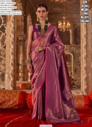 Elevate Your Event Style With The Stunning Designer Handloom Weaving Silk Sarees