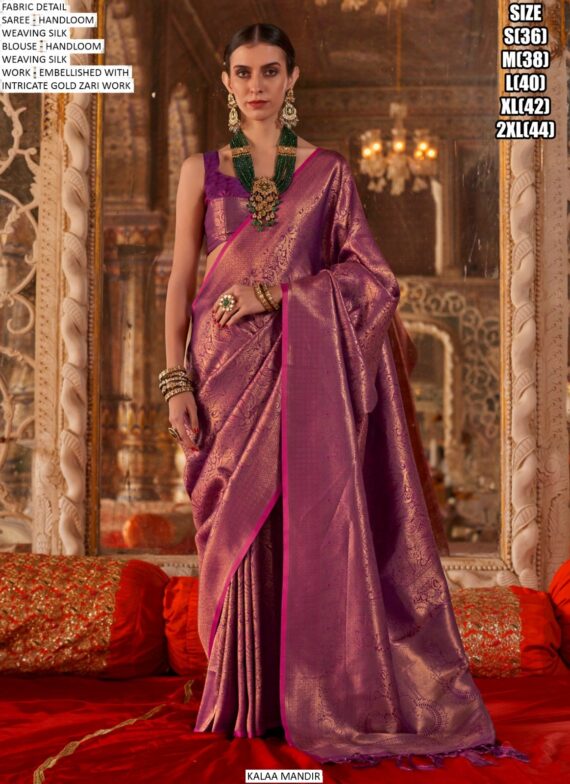 Elevate Your Event Style With The Stunning Designer Handloom Weaving Silk Sarees
