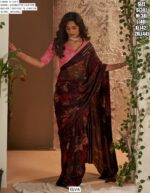 New Georgette Chiffon Weaving Border Saree And Fancy Embroidery Work Blouse