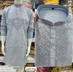 Functions Wear Men's Premium Silk Kurta Pajama With Beautiful Embroidery Work