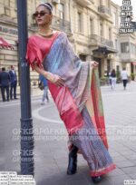 The Soft And Flowy Poly Viscose Magic Printed Party Wear Sarees For Ladies