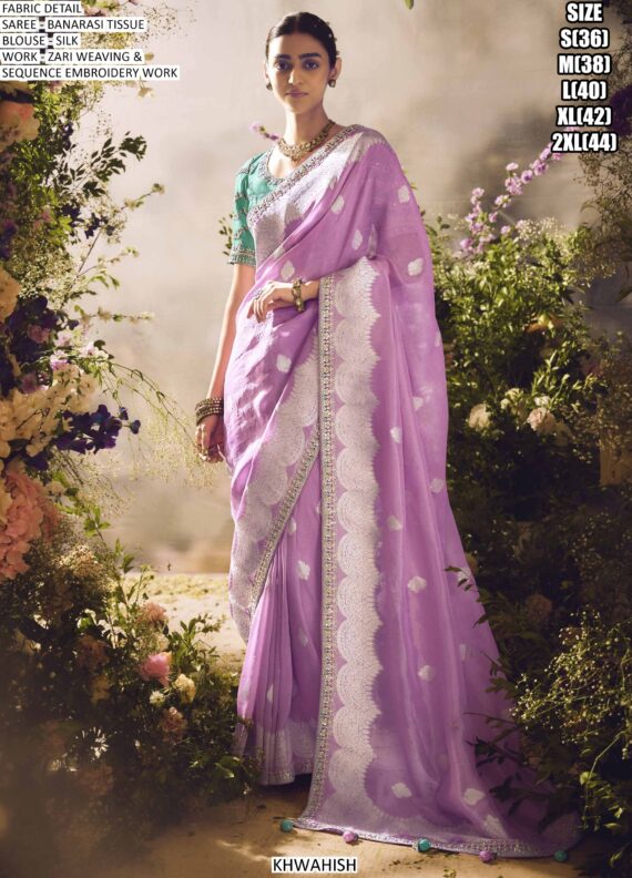 Be The Epitome Of Grace And Sophistication With This Heavy Zari Weaving Banarasi Sarees