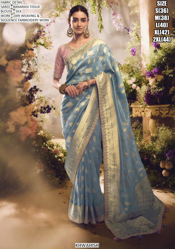 Be The Epitome Of Grace And Sophistication With This Heavy Zari Weaving Banarasi Sarees