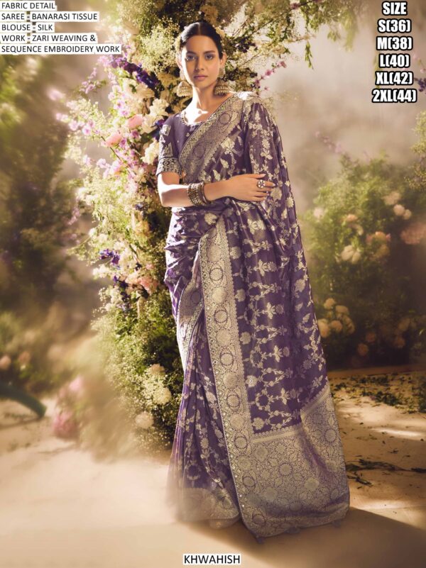 Be The Epitome Of Grace And Sophistication With This Heavy Zari Weaving Banarasi Sarees