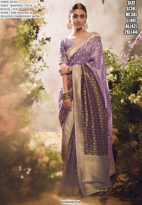 Be The Epitome Of Grace And Sophistication With This Heavy Zari Weaving Banarasi Sarees