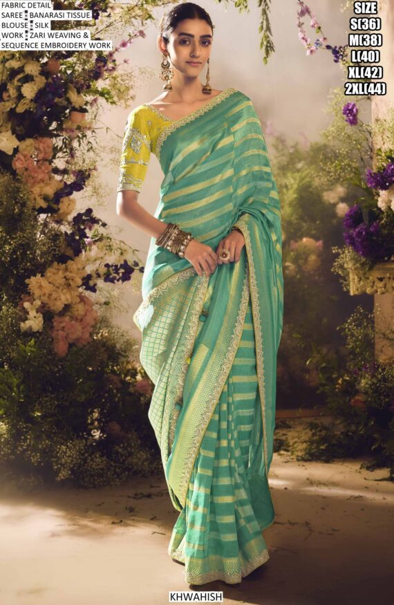 Be The Epitome Of Grace And Sophistication With This Heavy Zari Weaving Banarasi Sarees