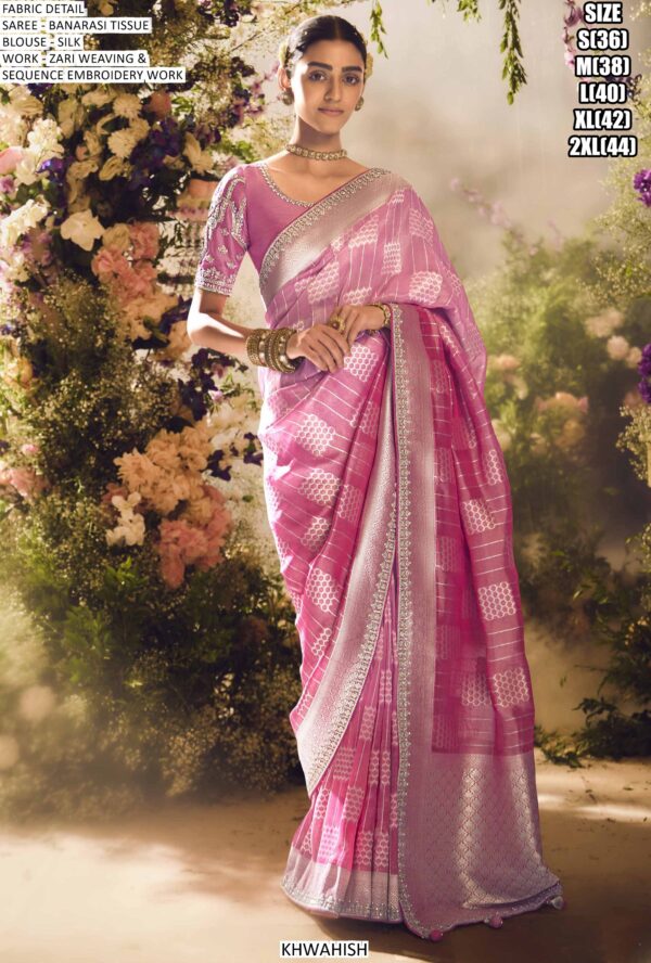 Be The Epitome Of Grace And Sophistication With This Heavy Zari Weaving Banarasi Sarees