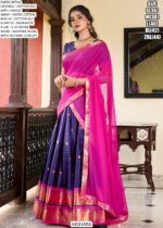 Weaving Work Paithani Concept Cotton Silk Lehenga Choli In Four Colours!