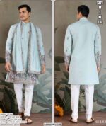 Viscose Silk Embroidery Designer Readymade Wedding Wear Kurta With Dupatta