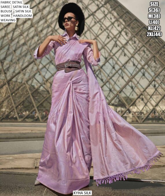 Buy Now! Party Wear Satin Silk With Self Handloom Weaving Saree Collection 2025