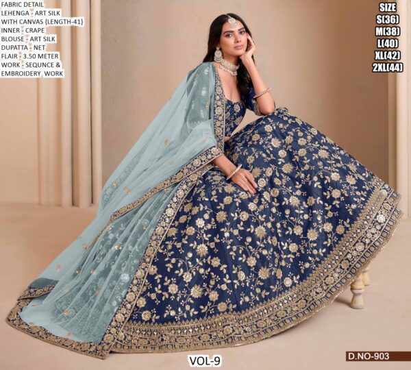 We Are Launching A Wedding Wear Art Silk Designer Bridal Lehenga Choli