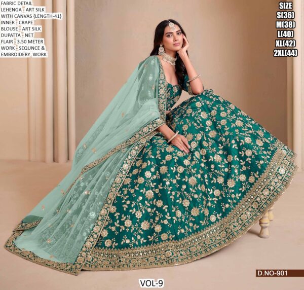 We Are Launching A Wedding Wear Art Silk Designer Bridal Lehenga Choli