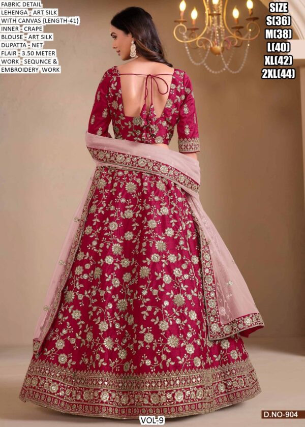 We Are Launching A Wedding Wear Art Silk Designer Bridal Lehenga Choli