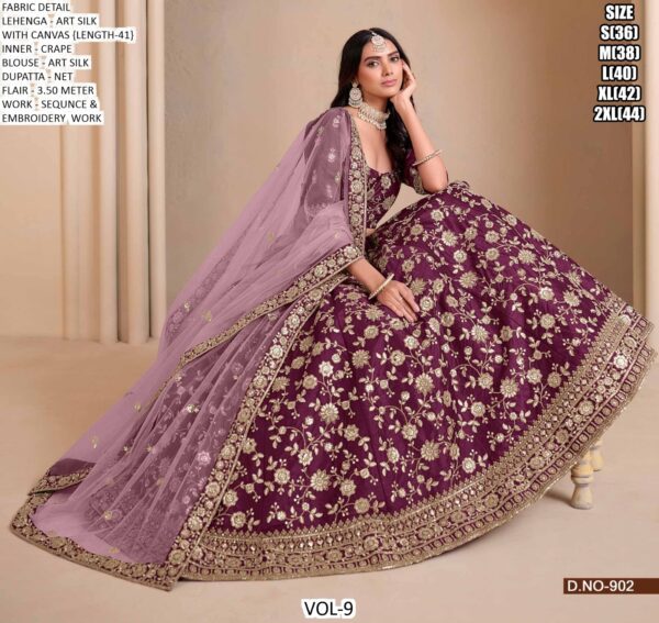 We Are Launching A Wedding Wear Art Silk Designer Bridal Lehenga Choli