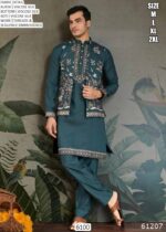 New Exclusive Festival Men's Wear Open Jacket Style Kurta With Pant Collection