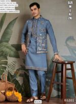 New Exclusive Festival Men's Wear Open Jacket Style Kurta With Pant Collection