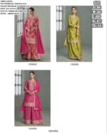 Presenting Latest Collections Of : - Lovely Embroidery Designer Premium Chinon Silk Plazo Dresses