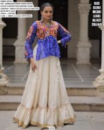 Navratri Lehenga Choli - Attractive Gota Patti Lace Kora Cotton Lehenga With Bandhani Printed Top