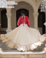 Navratri Lehenga Choli - Attractive Gota Patti Lace Kora Cotton Lehenga With Bandhani Printed Top