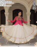 Navratri Lehenga Choli - Attractive Gota Patti Lace Kora Cotton Lehenga With Bandhani Printed Top