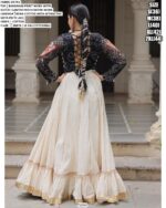 Navratri Lehenga Choli - Attractive Gota Patti Lace Kora Cotton Lehenga With Bandhani Printed Top