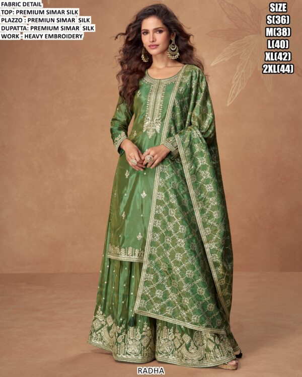 Presents This Latest Partywear Premium Simar Silk Ready To Wear Salwar Kameez