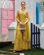 Heavy Embroidered Chinon Ceremonial Readymade Salwar Kameez (Gharara Suits)