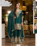 Party Wear Chinon Silk Heavy Embroidered Readymade Indian-Pakistani Suits