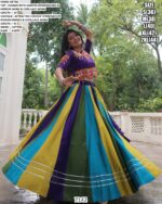 Attractive Colour Combination Roman Silk Navratri Wear Lehenga Choli
