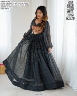 Make A Graceful Statement In This Navratri 2025 With Our Newly Launched Black Georgette Gown