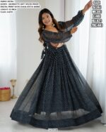 Make A Graceful Statement In This Navratri 2025 With Our Newly Launched Black Georgette Gown