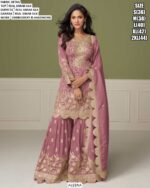 Real Simar Silk Wedding Functions Wear Readymade Gharara Suits (Three Pieces Catalogue)