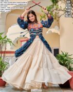 Traditional Cotton Lehenga With Gamthi Work Stylish Top Dandiya Nights Special