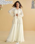 Party Wear Silk Georgette Readymade Trendy Western Three Piece Dresses (Latest Catalogue)