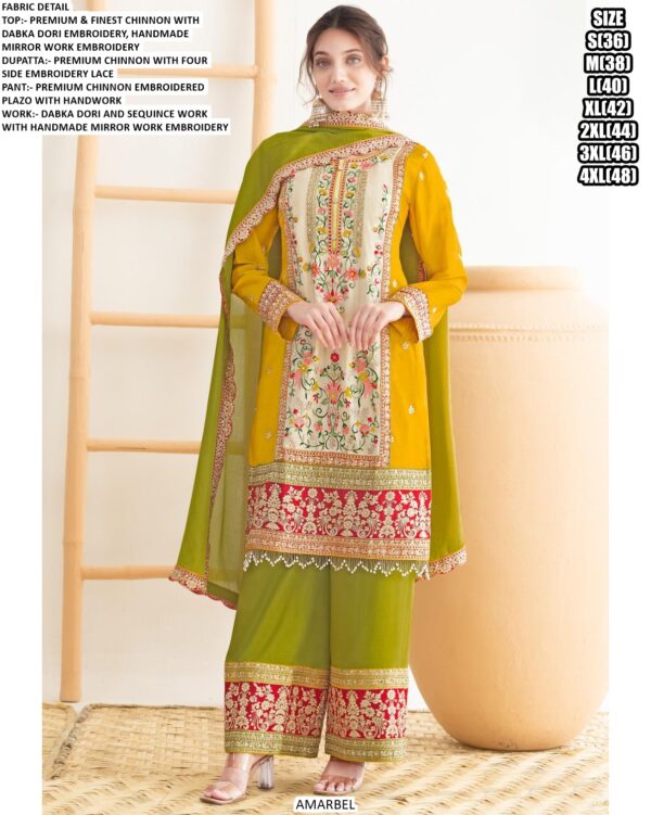 Premium And Finest Chinon Attractive Designer Celebration Wear Salwar Kameez Suits