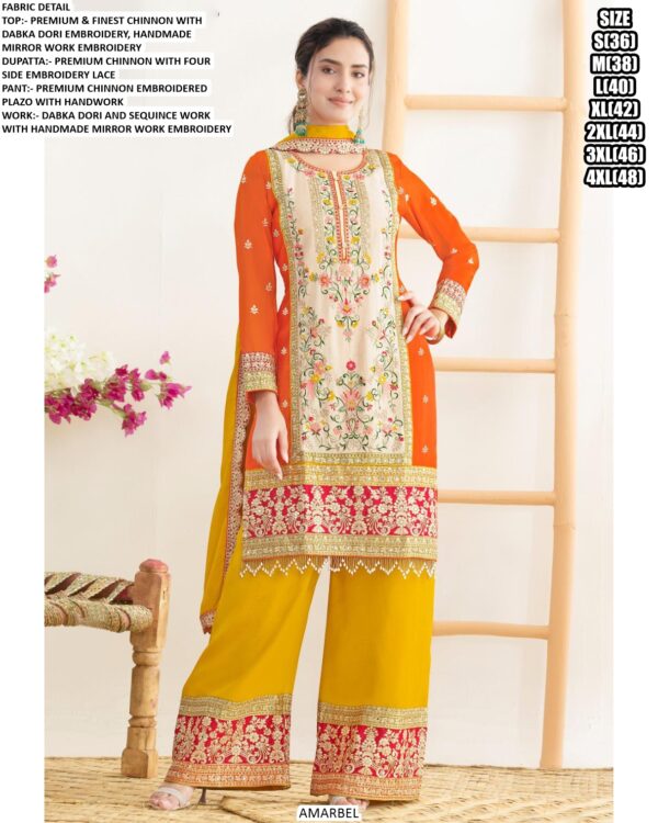 Premium And Finest Chinon Attractive Designer Celebration Wear Salwar Kameez Suits