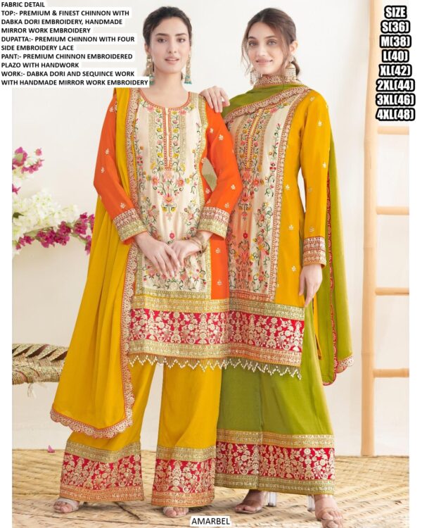 Premium And Finest Chinon Attractive Designer Celebration Wear Salwar Kameez Suits